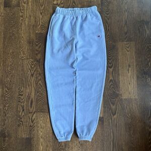Champion Reverse Weave Sweatpants XS Baby Blue Joggers Heavyweight Fleece